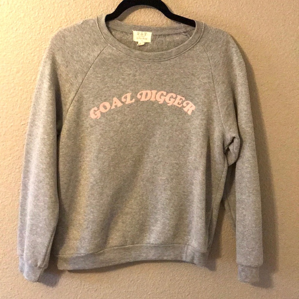 PST “Goal Digger” Gray Crewneck Sweatshirt